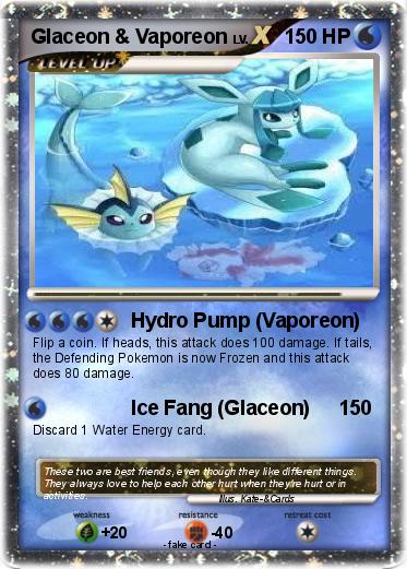 Pokémon Glaceon Vaporeon 1 1 - Hydro Pump (Vaporeon) - My Pokemon Card