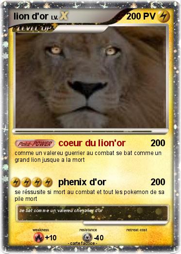 Pokemon lion d'or