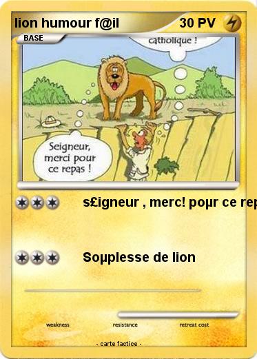 Pokemon lion humour f@il
