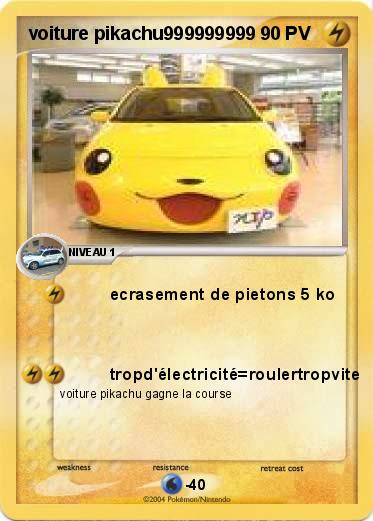 Pokemon voiture pikachu999999999