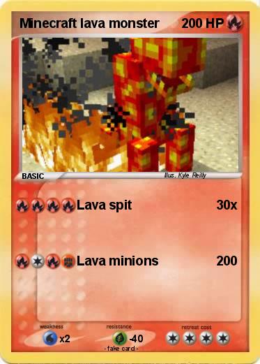 Pokémon Minecraft lava monster - Lava spit - My Pokemon Card
