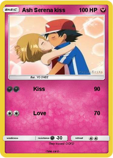 Pokemon Ash Serena kiss 1