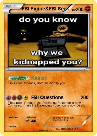 Pokemon FBI Figure FBI Seek