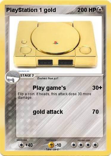 Pokemon PlayStation 1 gold