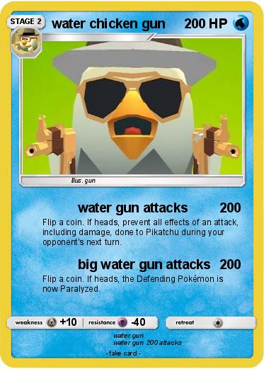 Pokemon water chicken gun