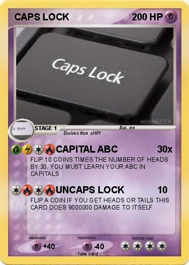 Pokemon CAPS LOCK