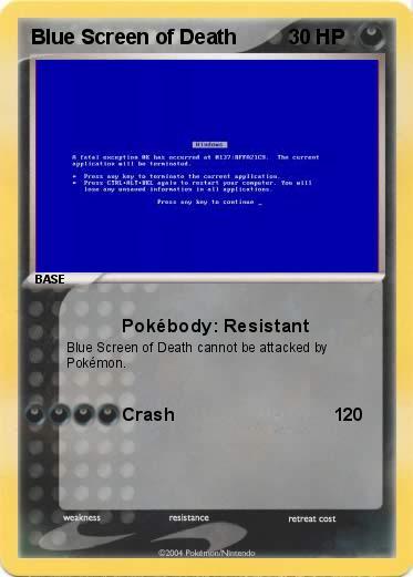 Pokemon Blue Screen of Death
