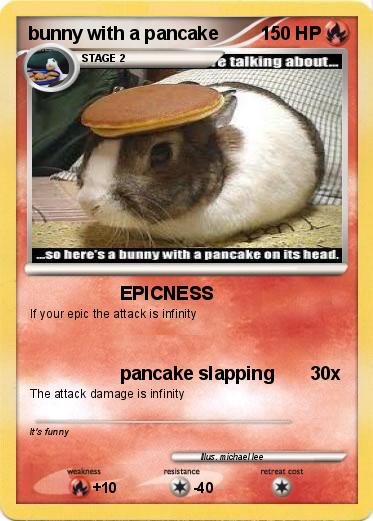 Pokemon bunny with a pancake