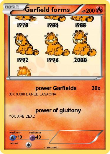 Pokemon Garfield forms