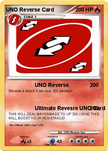 Pokemon UNO Reverse Card 65