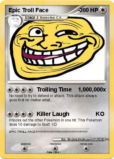 Pokemon Epic Troll Face 2 - funny troll face roblox
