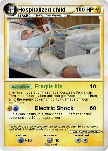 Pokemon Hospitalized child