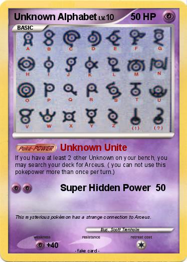 Pokemon Unown Alphabet 2