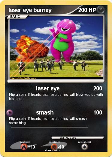 Pokemon laser eye barney