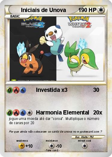Pokémon iniciais (unova)  Pokémon Amino Em Português Amino