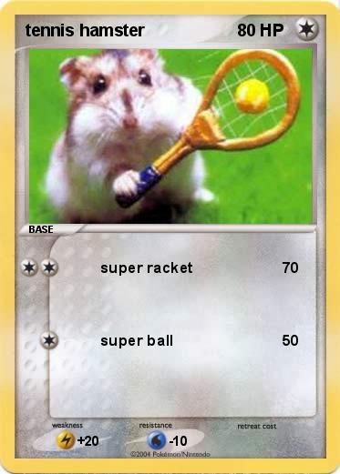 Pokemon tennis hamster
