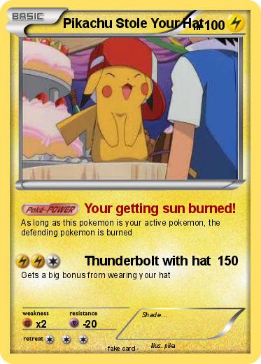 Pokemon Pikachu Stole Your Hat