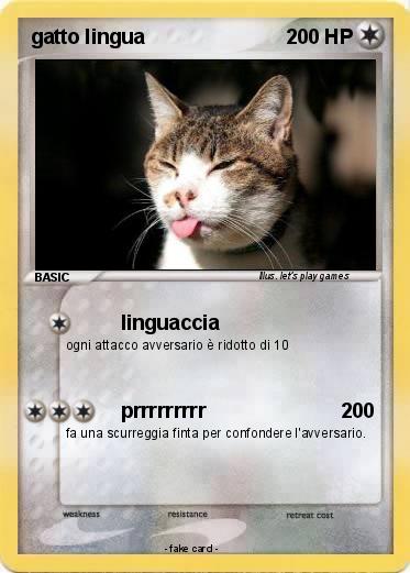 Pokemon gatto lingua