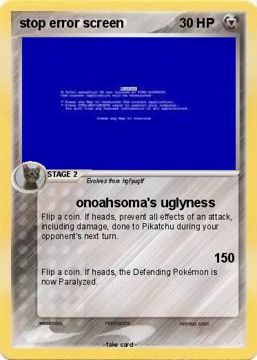 Pokemon stop error screen