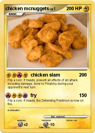 Pokemon chicken mcnuggets