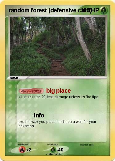 Pokemon random forest (defensive card)