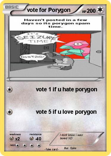 Pokemon vote for Porygon