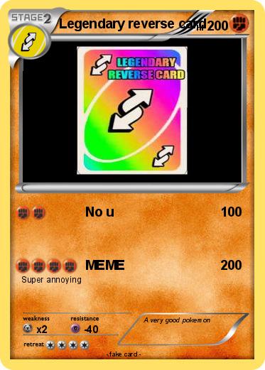 Pokemon Legendary reverse card