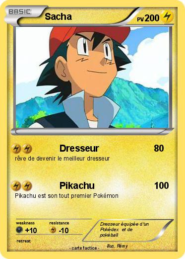 Classeur Carte Pokémon : Sacha & Pikachu