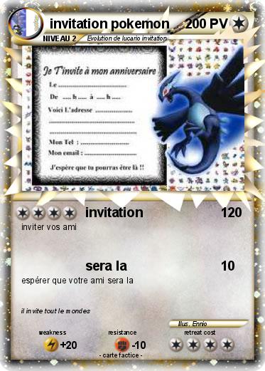 Pokemon invitation pokemon