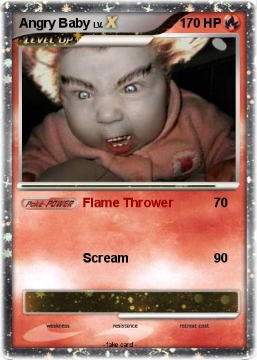 Pokémon Angry Baby 43 43 - Flame Thrower - My Pokemon Card
