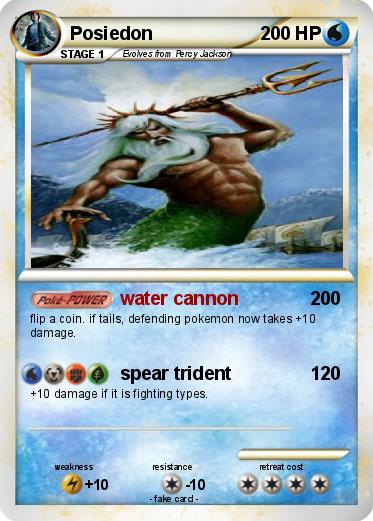 Pokémon Posiedon 16 16 - water cannon - My Pokemon Card