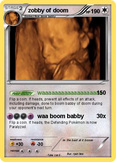 Pokémon Zobby Of Doom Waaaaaaaaaaaaaaaaaaa My Pokemon Card