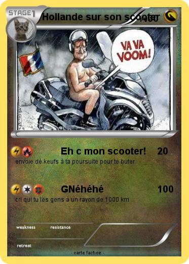 Pokemon Hollande sur son scooter