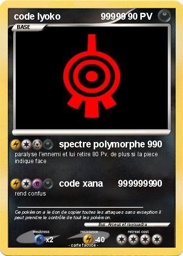 Pokemon code lyoko                99999