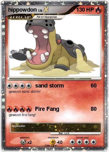 Pokémon hippowdon 14 14 - sand storm - My Pokemon Card