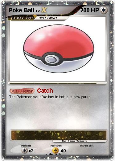pokemon ball with gold card