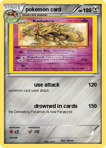 Pokémon pokemon card 201 201 - use attack - My Pokemon Card
