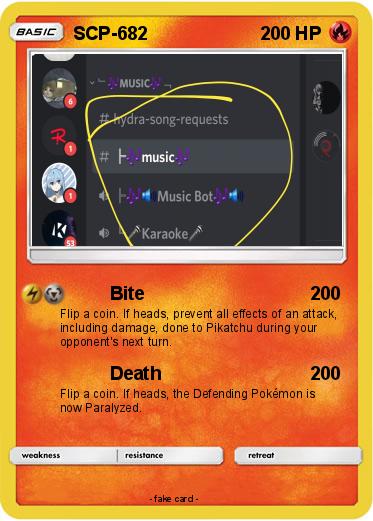Pokémon SCP 682 55 55 - Bite - My Pokemon Card