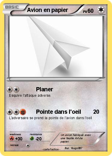 Pokemon Avion en papier