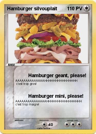 Pokemon Hamburger silvouplait