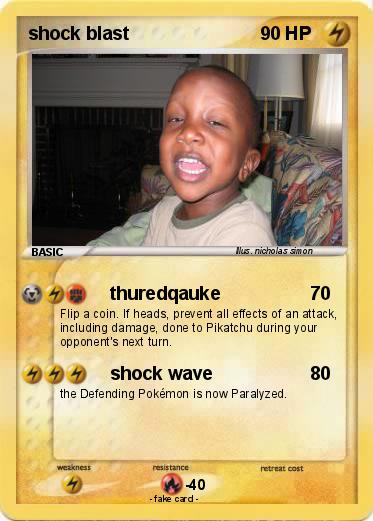 Pok Mon Shock Blast Thuredqauke My Pokemon Card