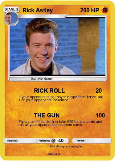 Pokémon Rick Astley 558 558 - RICK ROLL - My Pokemon Card