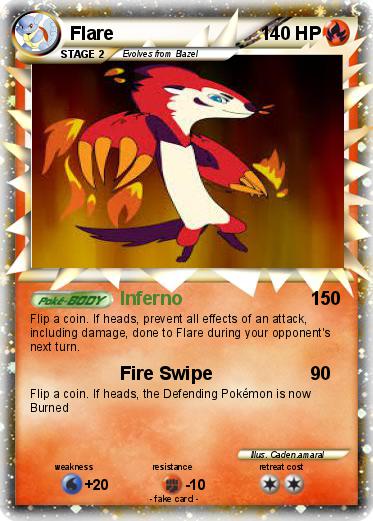 Pokémon Flare 231 231 Inferno My Pokemon Card