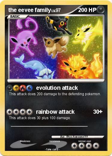 Pokémon the eevee family 2 2 - evolution attack - My Pokemon Card