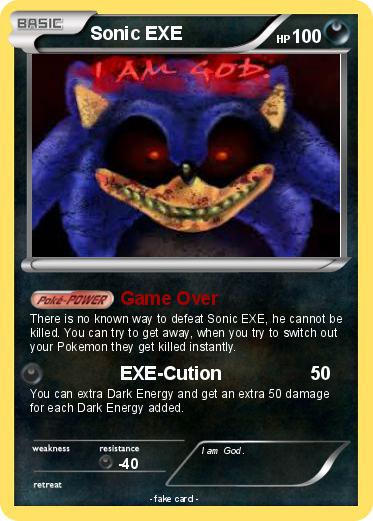 Pokémon Sonic EXE 167 167 - Game Over - My Pokemon Card