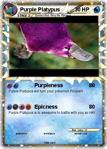 purple platypus in spanish