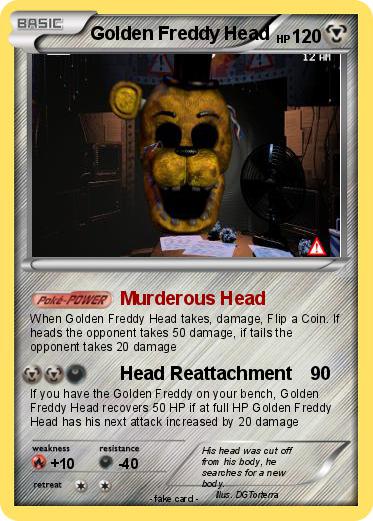 Pokémon Golden Freddy Head 1 1 - Murderous Head - My Pokemon Card