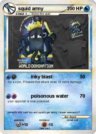 Pokémon Squid Army 3 3 Inky Blast My Pokemon Card