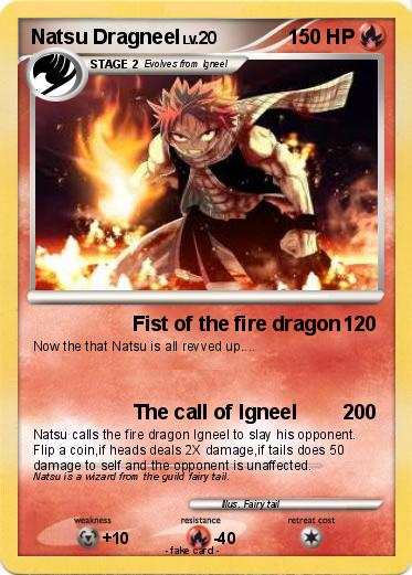 Pokémon Natsu 952 952 - Fist of the fire dragon - My Pokemon Card