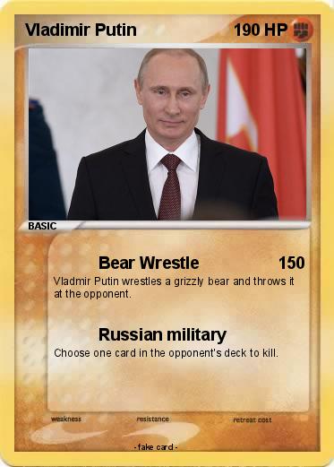 Pokémon Vladimir Putin 19 19 - Bear Wrestle - My Pokemon Card